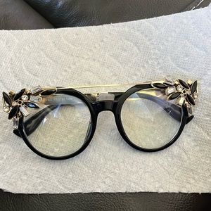 Glasses rhinestone detail Beautiful frames